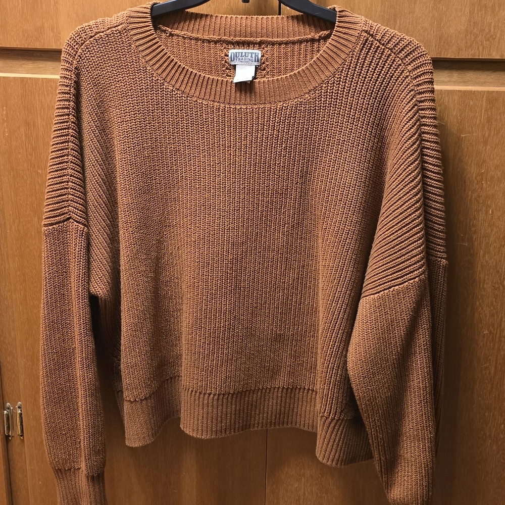 Duluth Trading Co Rust Sweater